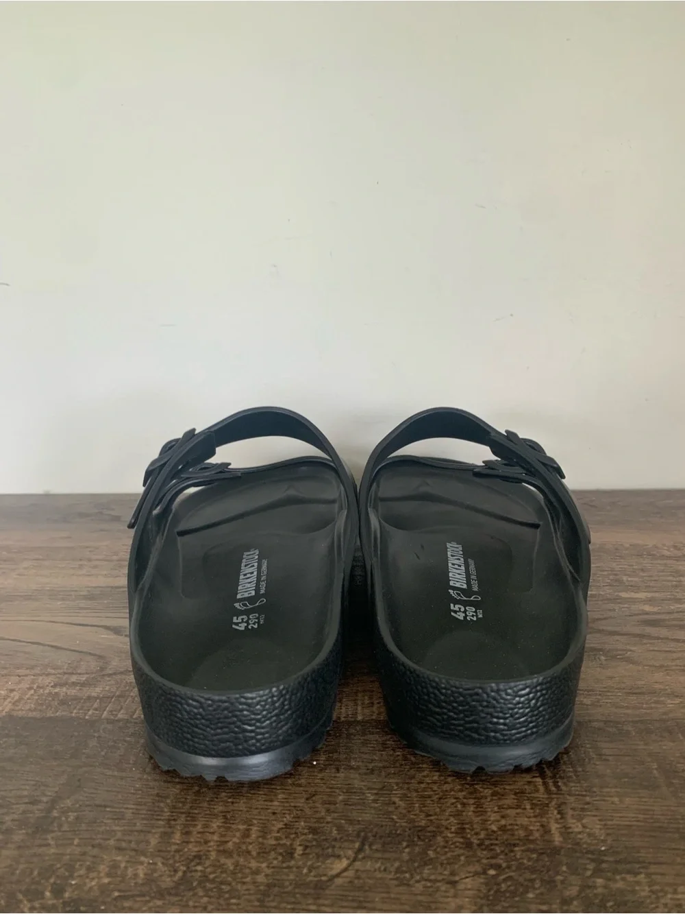 Birkenstock Women's Arizona Essentials EVA Sandals Black Size 45 US 12-12.5